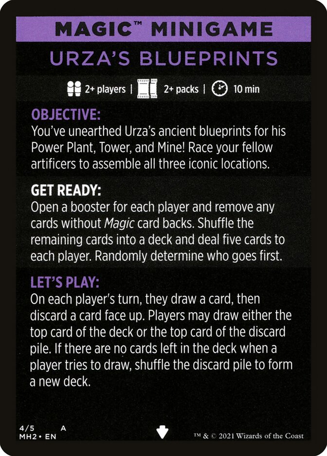 Urza's Blueprints (Magic Minigame) [Modern Horizons 2 Minigame] | Jomio and Rueliete's Cards and Comics