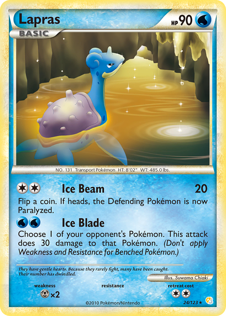Lapras (24/123) [HeartGold & SoulSilver: Base Set] | Jomio and Rueliete's Cards and Comics