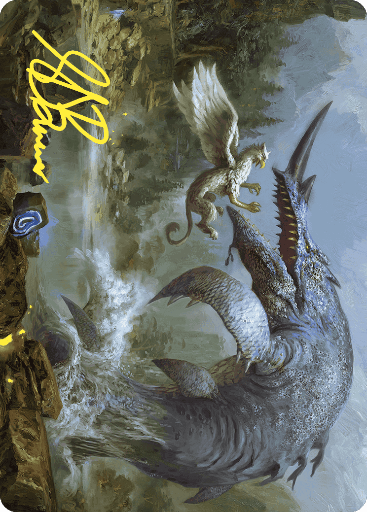 Horned Loch-Whale Art Card (Gold-Stamped Signature) [Wilds of Eldraine Art Series] | Jomio and Rueliete's Cards and Comics