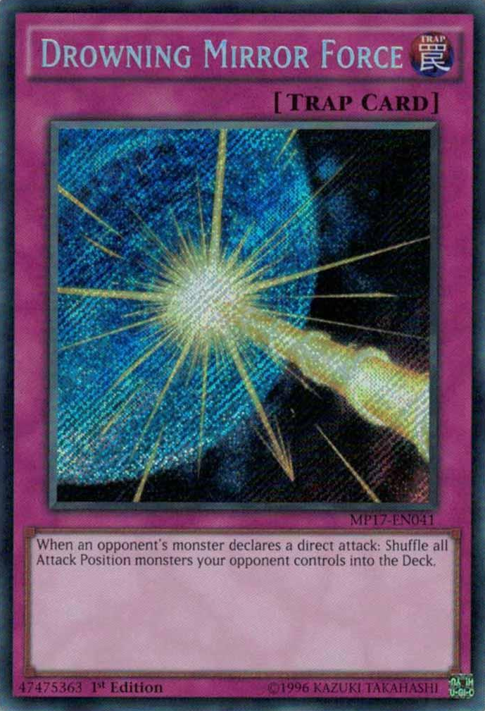 Drowning Mirror Force [MP17-EN041] Secret Rare | Jomio and Rueliete's Cards and Comics
