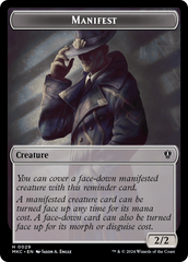 Saproling // Manifest Double-Sided Token [Murders at Karlov Manor Commander Tokens] | Jomio and Rueliete's Cards and Comics