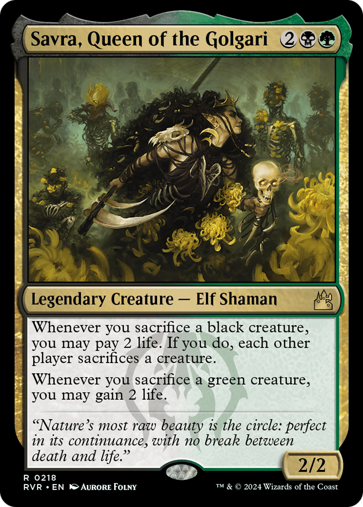 Savra, Queen of the Golgari [Ravnica Remastered] | Jomio and Rueliete's Cards and Comics