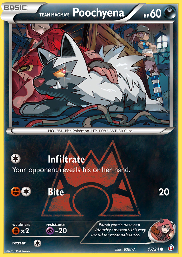 Team Magma's Poochyena (17/34) [XY: Double Crisis] | Jomio and Rueliete's Cards and Comics
