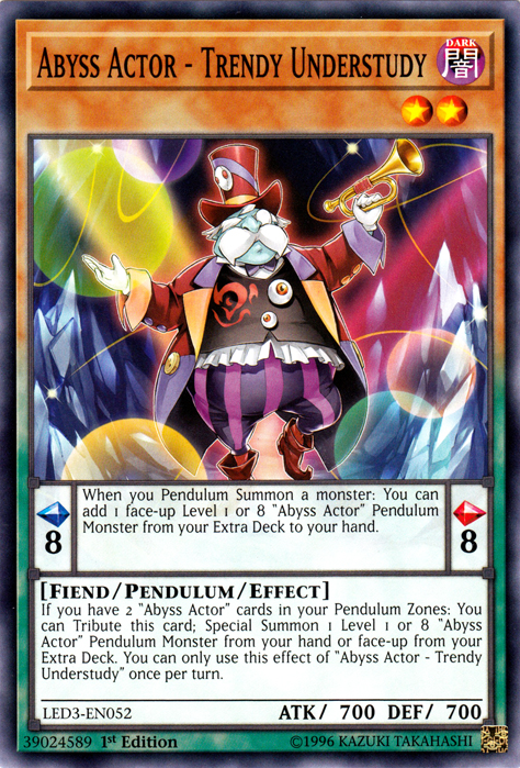 Abyss Actor - Trendy Understudy [LED3-EN052] Common | Jomio and Rueliete's Cards and Comics