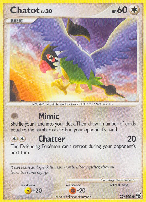 Chatot (55/100) [Diamond & Pearl: Majestic Dawn] | Jomio and Rueliete's Cards and Comics