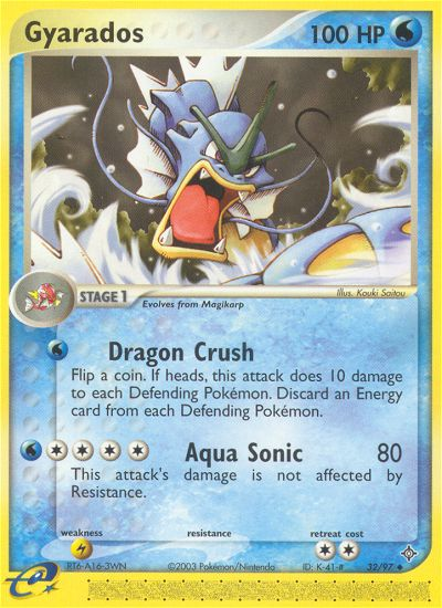 Gyarados (32/97) [EX: Dragon] | Jomio and Rueliete's Cards and Comics