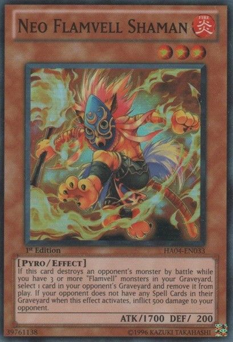 Neo Flamvell Shaman [HA04-EN033] Super Rare | Jomio and Rueliete's Cards and Comics