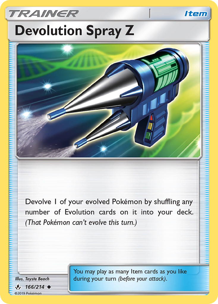 Devolution Spray Z (166/214) [Sun & Moon: Unbroken Bonds] | Jomio and Rueliete's Cards and Comics