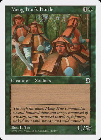 Meng Huo's Horde [Portal Three Kingdoms] | Jomio and Rueliete's Cards and Comics