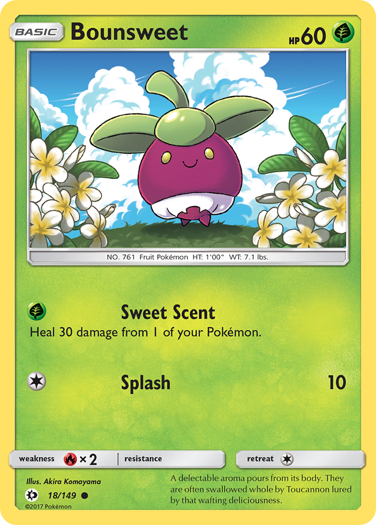 Bounsweet (18/149) [Sun & Moon: Base Set] | Jomio and Rueliete's Cards and Comics