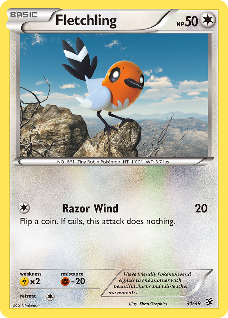 Fletchling (31/39) [XY: Kalos Starter Set] | Jomio and Rueliete's Cards and Comics