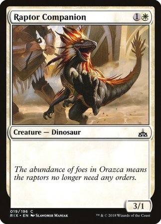 Raptor Companion [Rivals of Ixalan] | Jomio and Rueliete's Cards and Comics