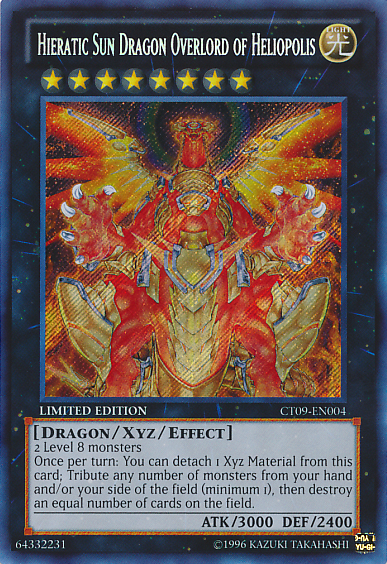 Hieratic Sun Dragon Overlord of Heliopolis [CT09-EN004] Secret Rare | Jomio and Rueliete's Cards and Comics