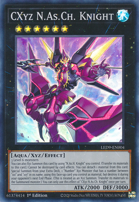CXyz N.As.Ch. Knight [LED9-EN004] Super Rare | Jomio and Rueliete's Cards and Comics