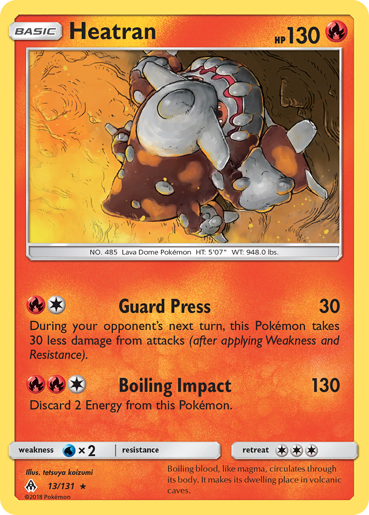 Heatran (13/131) [Sun & Moon: Forbidden Light] | Jomio and Rueliete's Cards and Comics