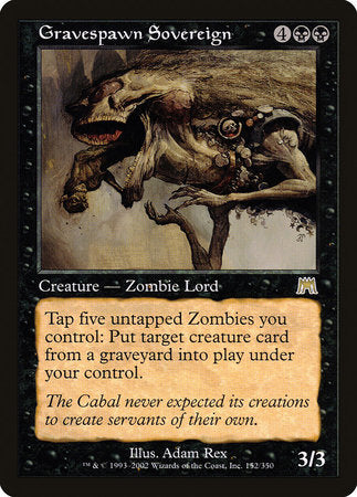 Gravespawn Sovereign [Onslaught] | Jomio and Rueliete's Cards and Comics