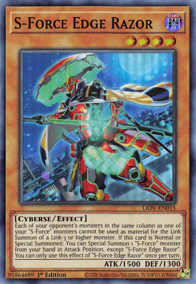 S-Force Edge Razor [LIOV-EN015] Super Rare | Jomio and Rueliete's Cards and Comics