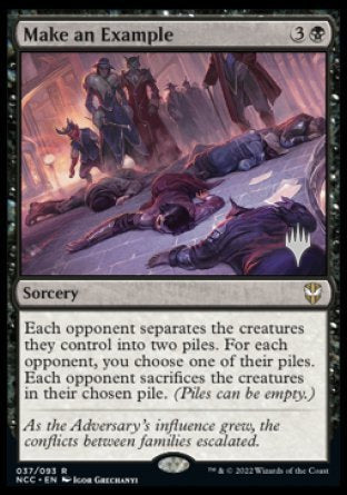 Make an Example (Promo Pack) [Streets of New Capenna Commander Promos] | Jomio and Rueliete's Cards and Comics