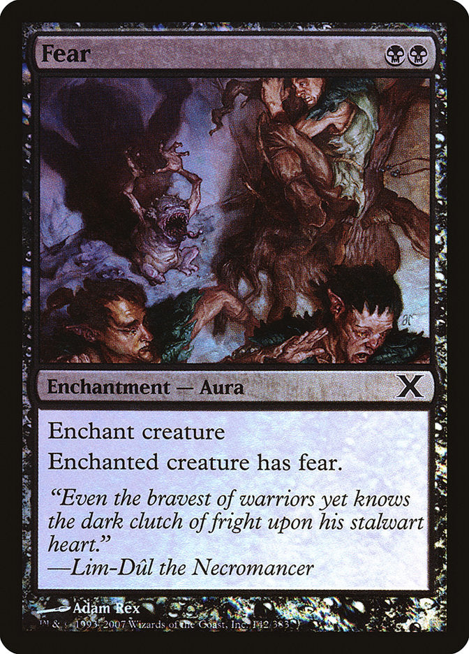 Fear (Premium Foil) [Tenth Edition] | Jomio and Rueliete's Cards and Comics