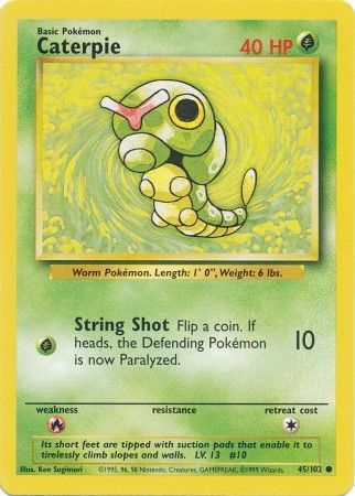 Caterpie (45/102) [Base Set Unlimited] | Jomio and Rueliete's Cards and Comics