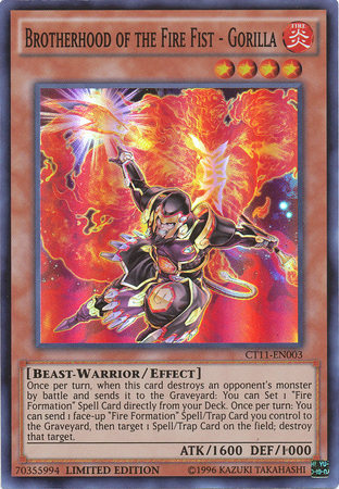 Brotherhood of the Fire Fist - Gorilla [CT11-EN003] Super Rare | Jomio and Rueliete's Cards and Comics