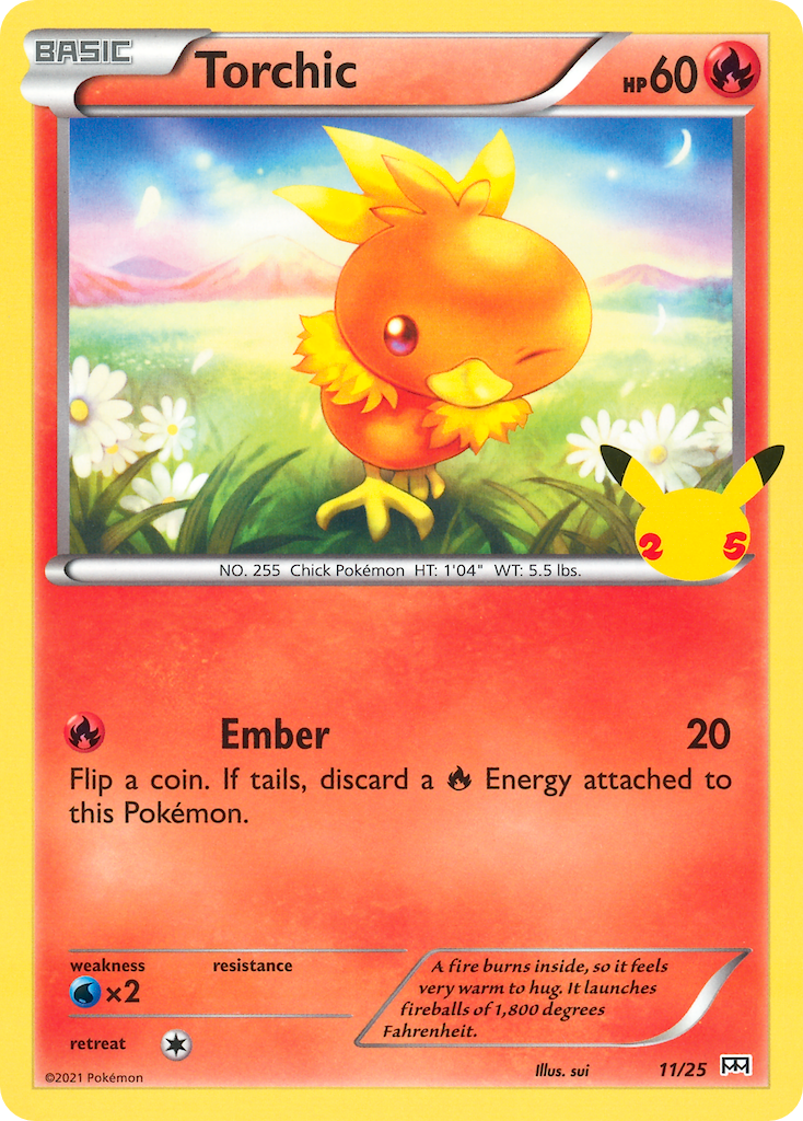 Torchic (11/25) [McDonald's 25th Anniversary] | Jomio and Rueliete's Cards and Comics