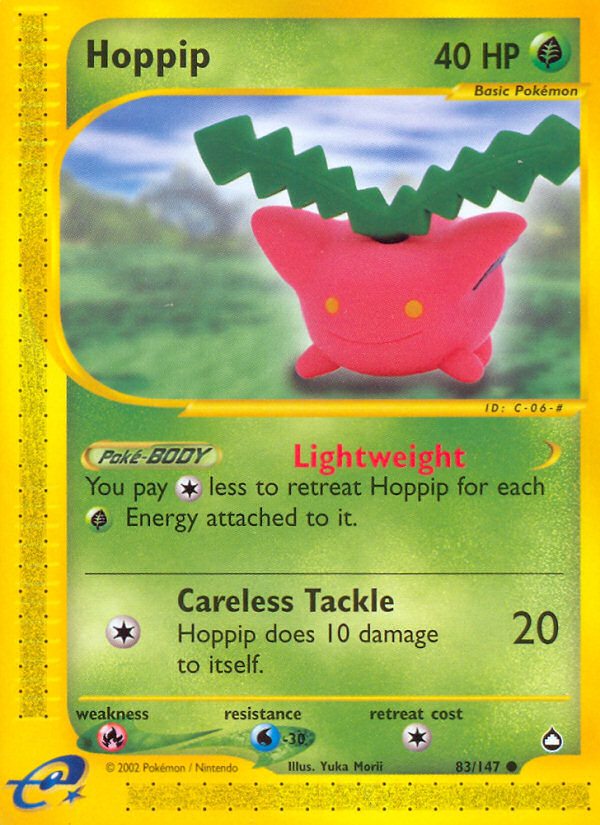 Hoppip (83/147) [Aquapolis] | Jomio and Rueliete's Cards and Comics
