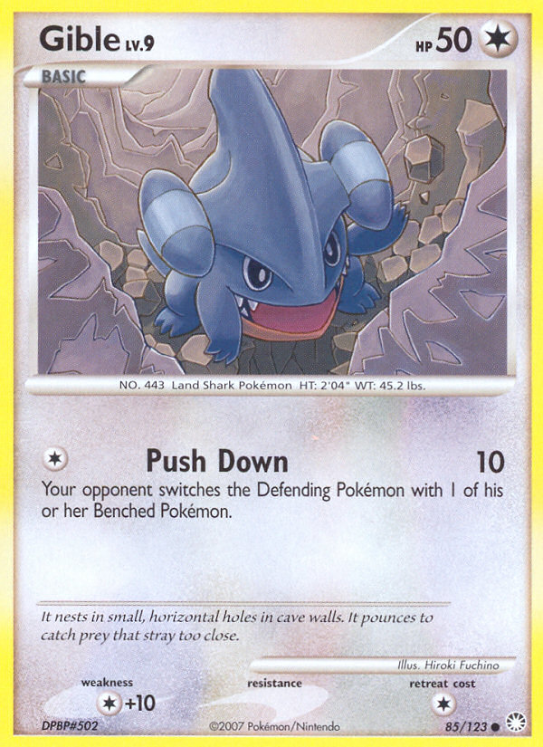 Gible (85/123) [Diamond & Pearl: Mysterious Treasures] | Jomio and Rueliete's Cards and Comics