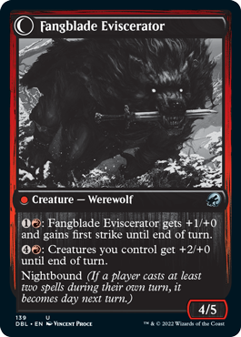Fangblade Brigand // Fangblade Eviscerator [Innistrad: Double Feature] | Jomio and Rueliete's Cards and Comics