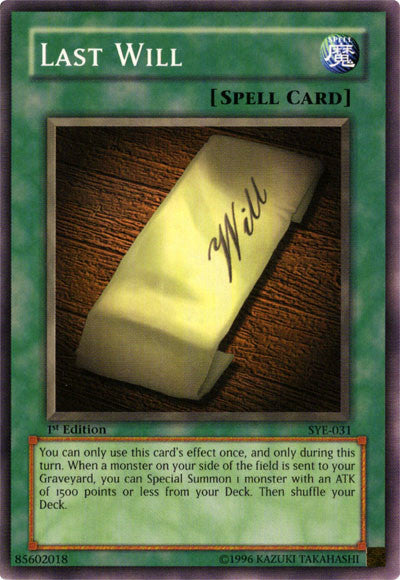 Last Will [SYE-031] Common | Jomio and Rueliete's Cards and Comics