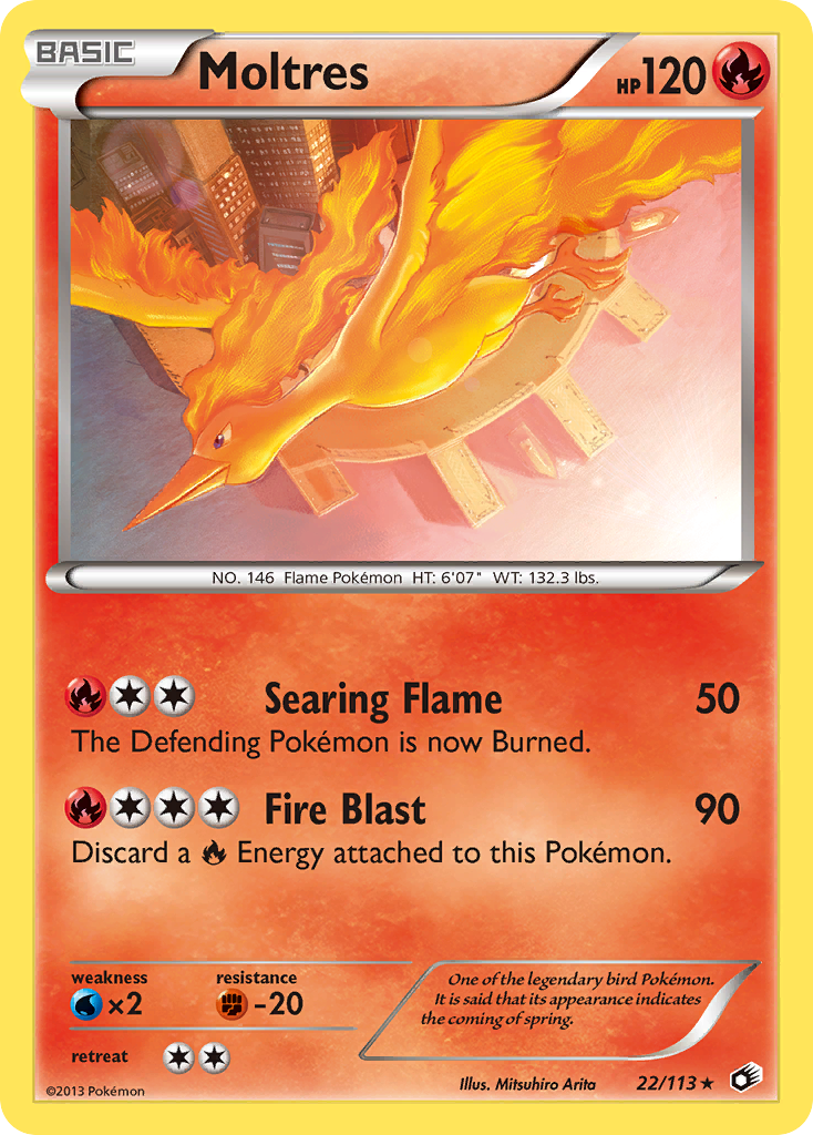 Moltres (22/113) [Black & White: Legendary Treasures] | Jomio and Rueliete's Cards and Comics