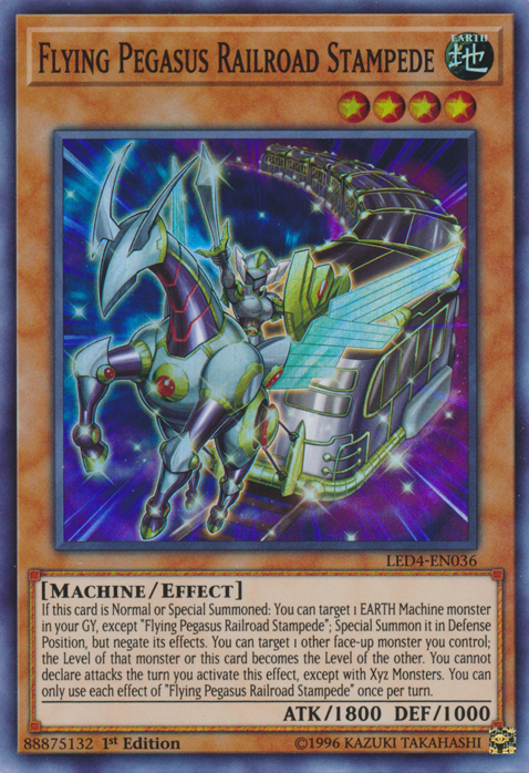 Flying Pegasus Railroad Stampede [LED4-EN036] Super Rare | Jomio and Rueliete's Cards and Comics