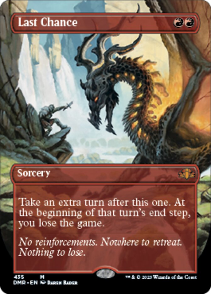 Last Chance (Borderless Alternate Art) [Dominaria Remastered] | Jomio and Rueliete's Cards and Comics
