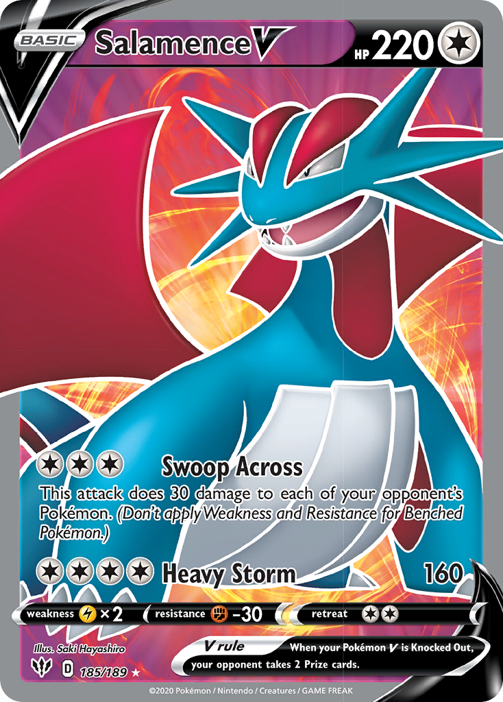 Salamence V (185/189) [Sword & Shield: Darkness Ablaze] | Jomio and Rueliete's Cards and Comics