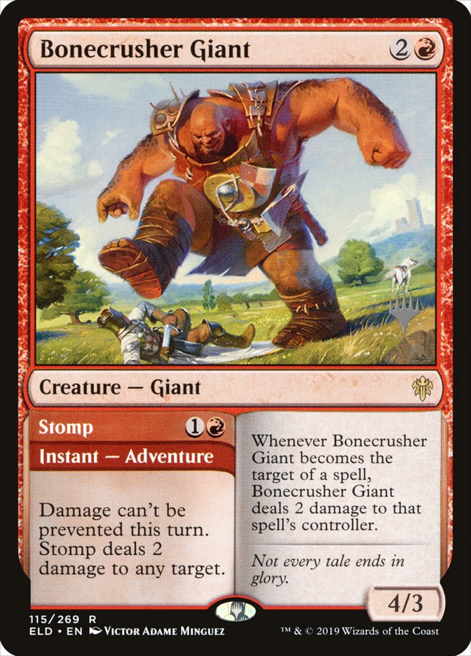 Bonecrusher Giant // Stomp (Promo Pack) [Throne of Eldraine Promos] | Jomio and Rueliete's Cards and Comics