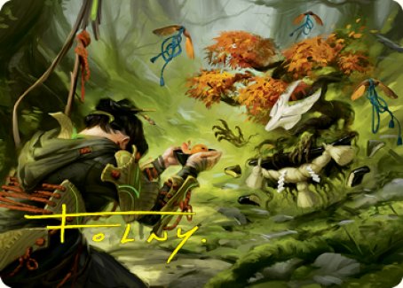 Commune with Spirits Art Card (Gold-Stamped Signature) [Kamigawa: Neon Dynasty Art Series] | Jomio and Rueliete's Cards and Comics