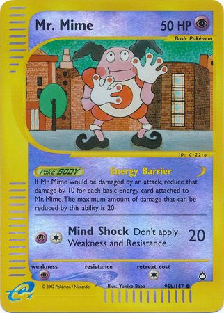 Mr Mime (95b/147) [Aquapolis] | Jomio and Rueliete's Cards and Comics