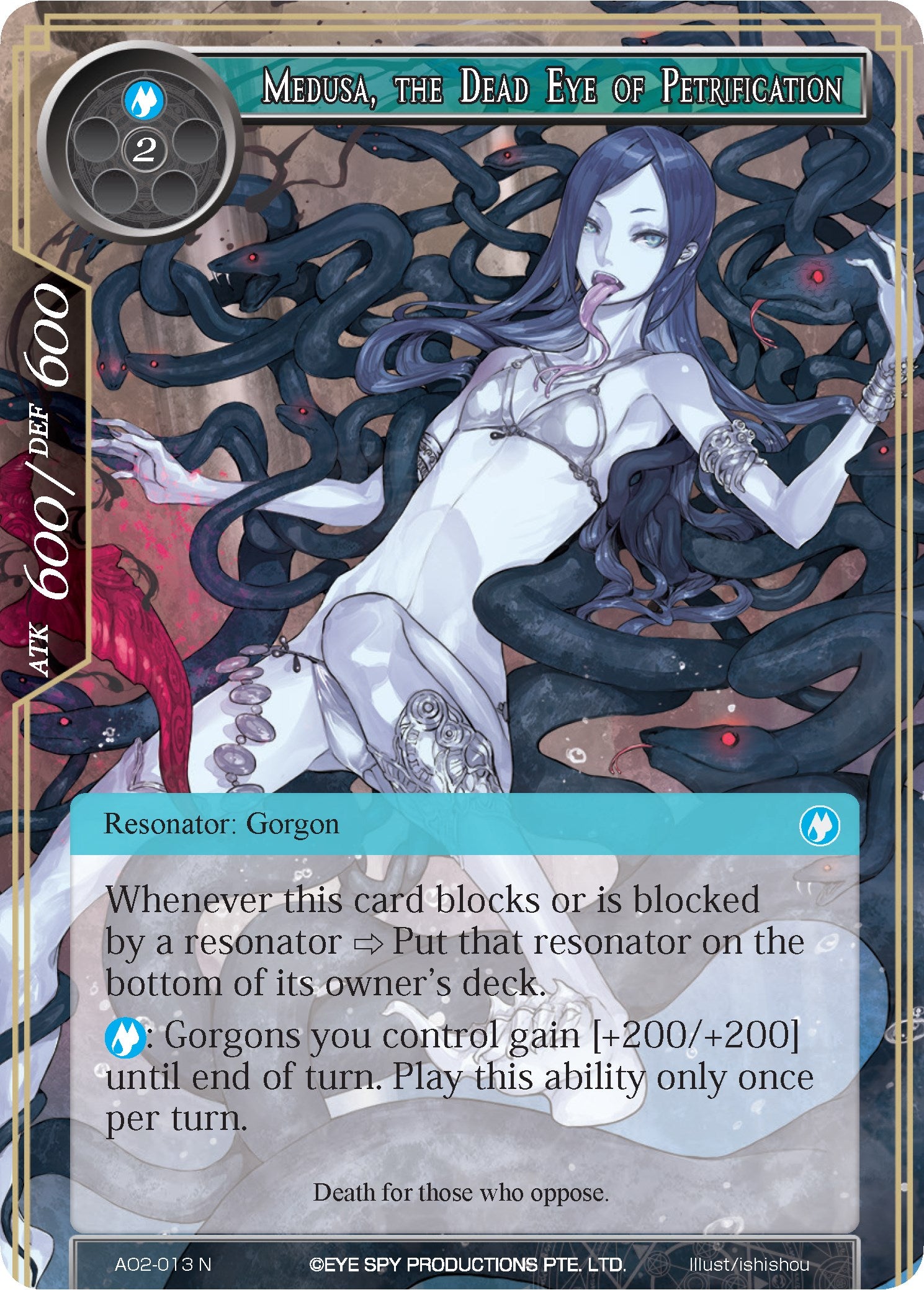 Medusa, the Dead Eye of Petrification (AO2-013) [Alice Origin II] | Jomio and Rueliete's Cards and Comics
