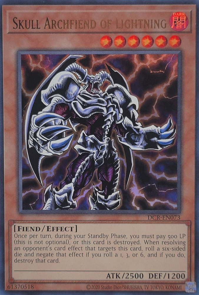 Skull Archfiend of Lightning (25th Anniversary) [DCR-EN073] Ultra Rare | Jomio and Rueliete's Cards and Comics