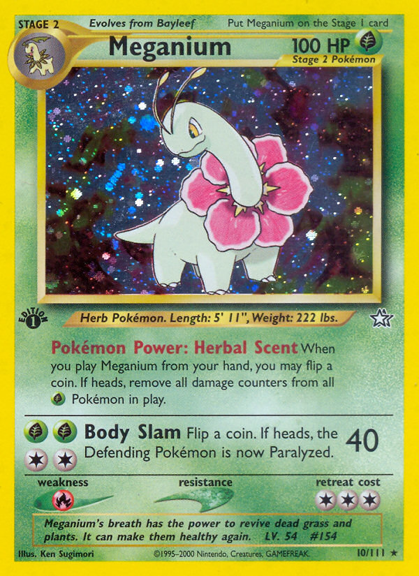 Meganium (10/111) [Neo Genesis 1st Edition] | Jomio and Rueliete's Cards and Comics