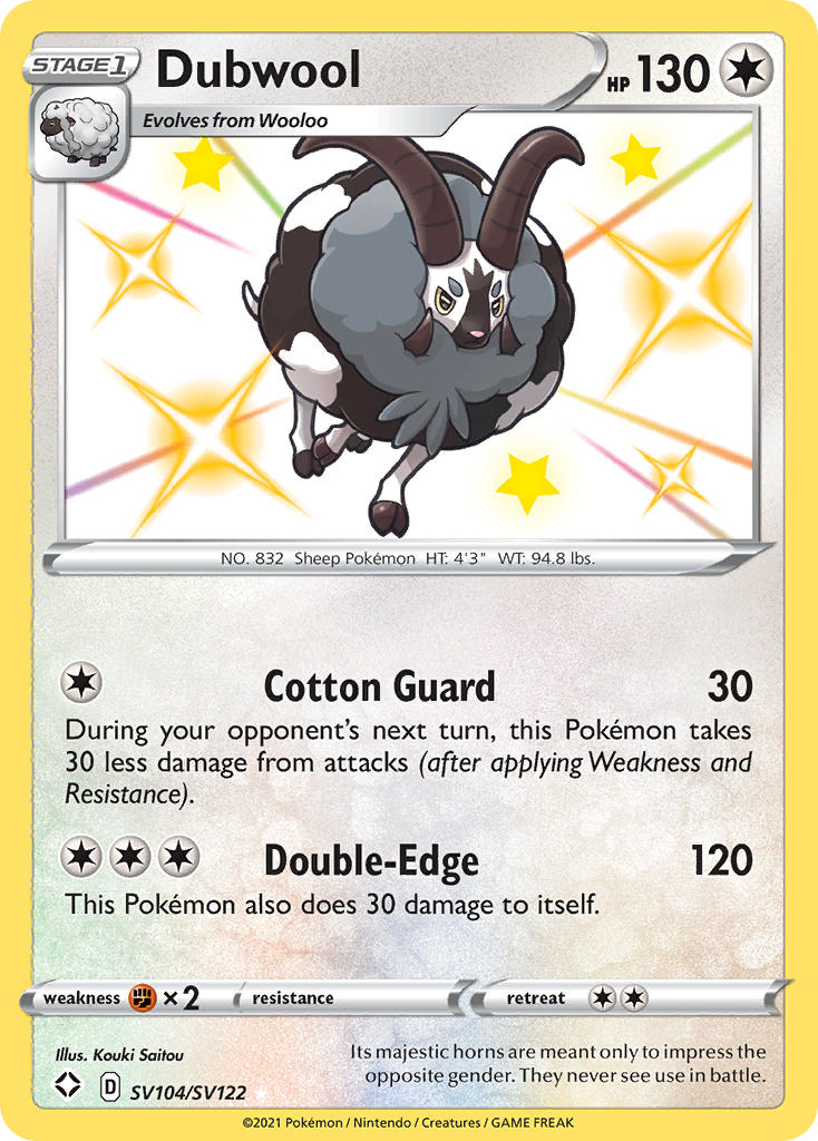 Dubwool (SV104/SV122) [Sword & Shield: Shining Fates] | Jomio and Rueliete's Cards and Comics