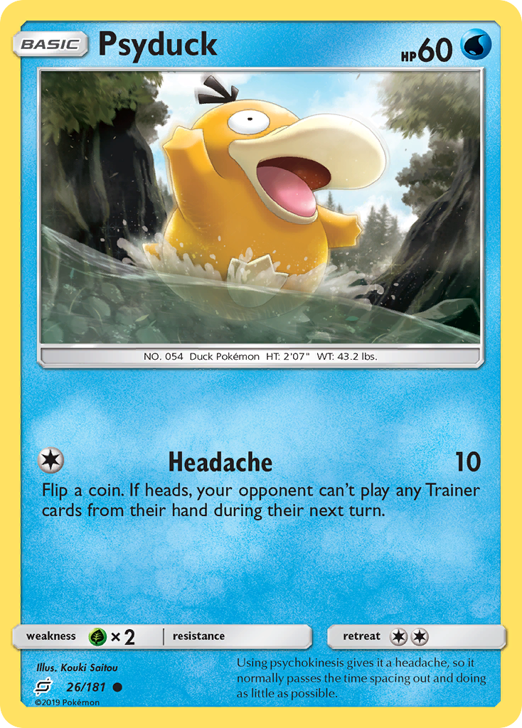Psyduck (26/181) [Sun & Moon: Team Up] | Jomio and Rueliete's Cards and Comics