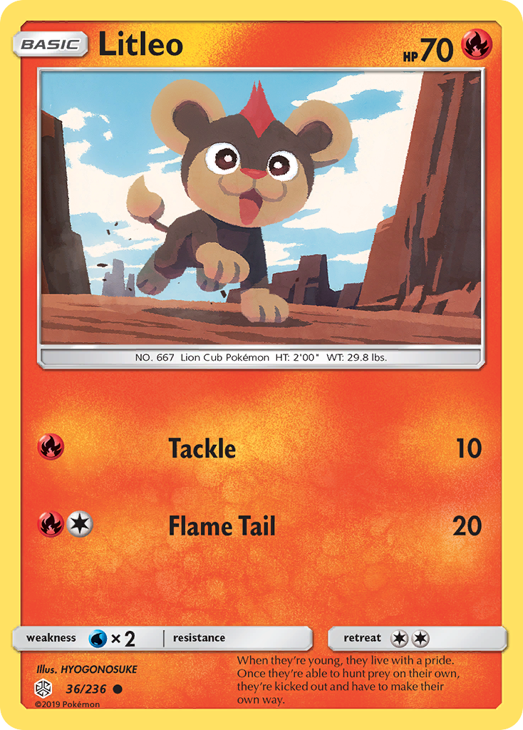 Litleo (36/236) [Sun & Moon: Cosmic Eclipse] | Jomio and Rueliete's Cards and Comics