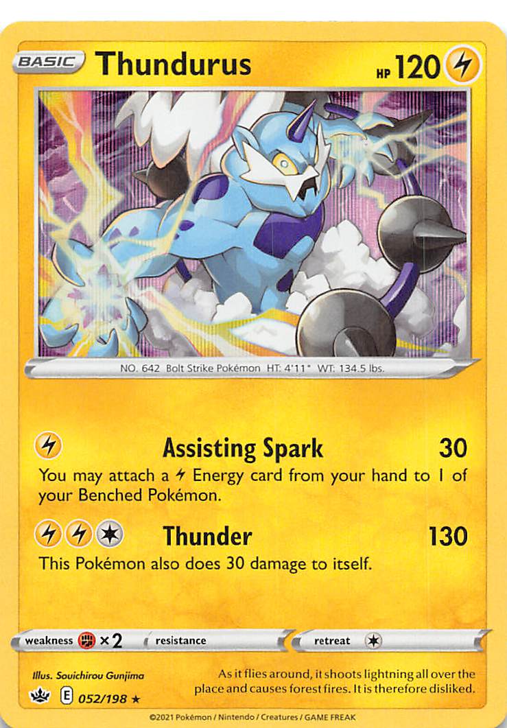 Thundurus (052/198) [Sword & Shield: Chilling Reign] | Jomio and Rueliete's Cards and Comics
