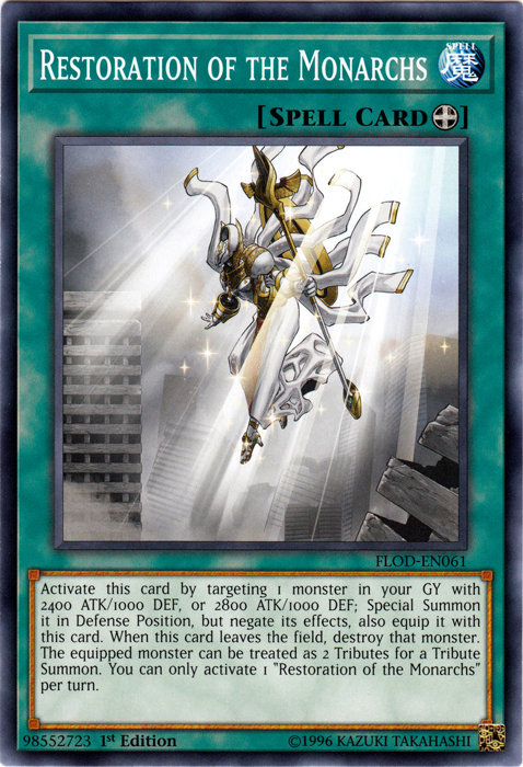 Restoration of the Monarchs [FLOD-EN061] Common | Jomio and Rueliete's Cards and Comics
