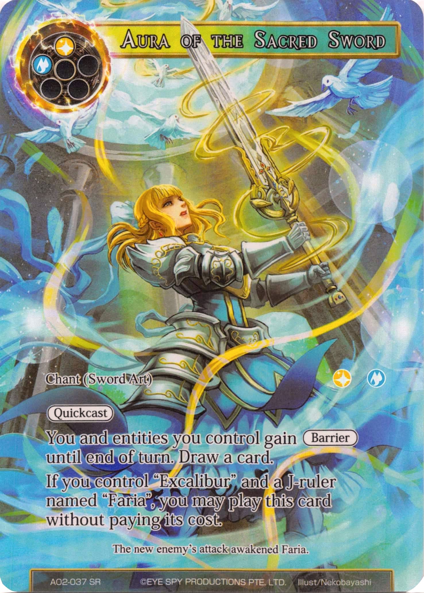 Aura of the Sacred Sword (Full Art) (AO2-037) [Alice Origin II] | Jomio and Rueliete's Cards and Comics