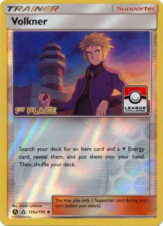 Volkner (135a/156) (League Challenge 1st Place) [Sun & Moon: Ultra Prism] | Jomio and Rueliete's Cards and Comics