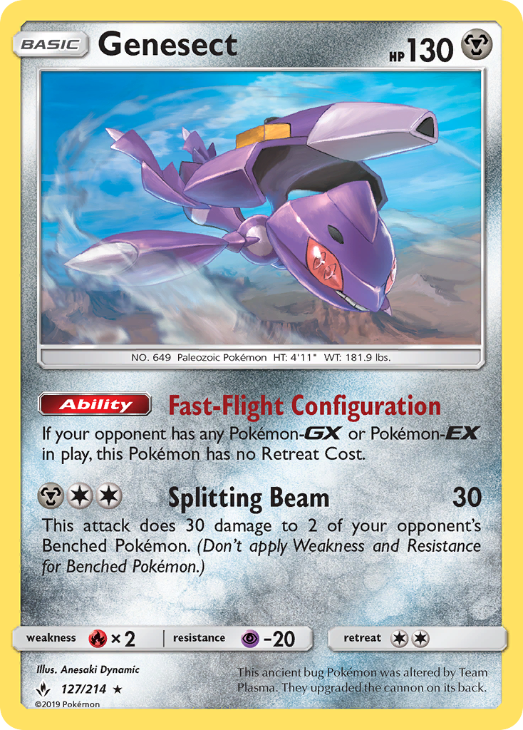 Genesect (127/214) [Sun & Moon: Unbroken Bonds] | Jomio and Rueliete's Cards and Comics