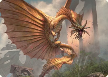 Ancient Gold Dragon Art Card (28) [Commander Legends: Battle for Baldur's Gate Art Series] | Jomio and Rueliete's Cards and Comics