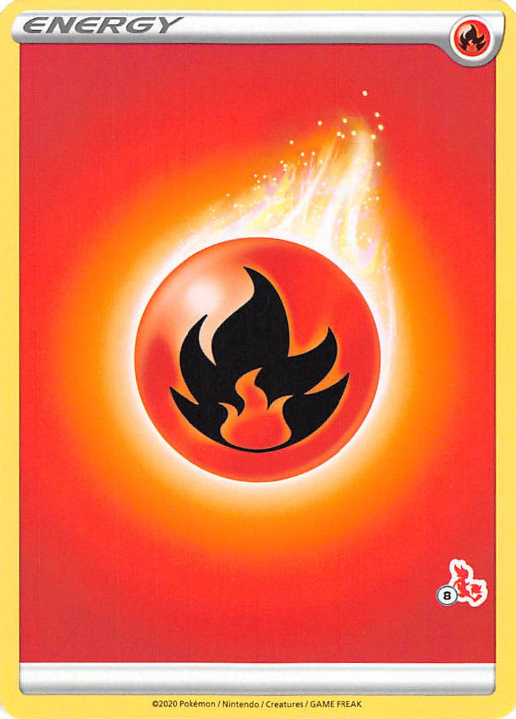 Fire Energy (Cinderace Stamp #8) [Battle Academy 2022] | Jomio and Rueliete's Cards and Comics